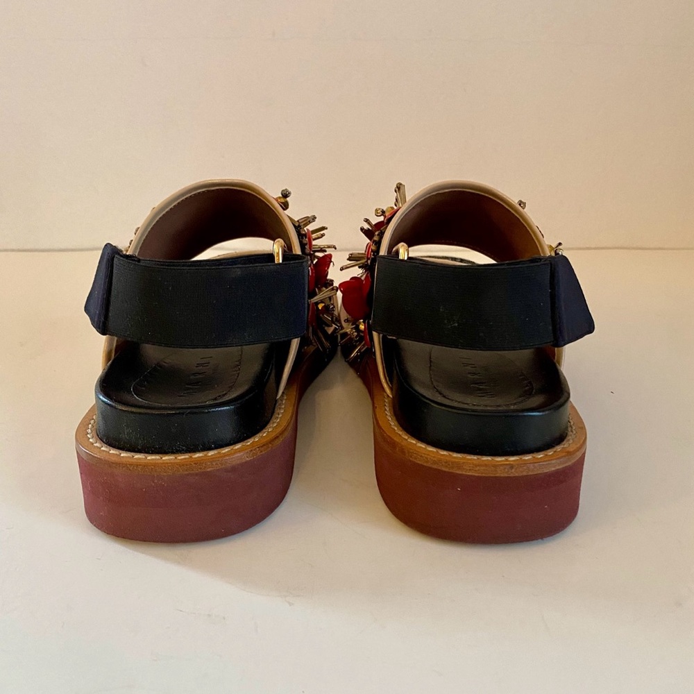 MARNI LIMITED EDITION FUSSBETT BLACK GLITTER BEADED SANDAL - Picture 5 of 13